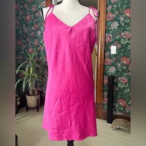 Victorias Secret Hot Pink Slip Dress